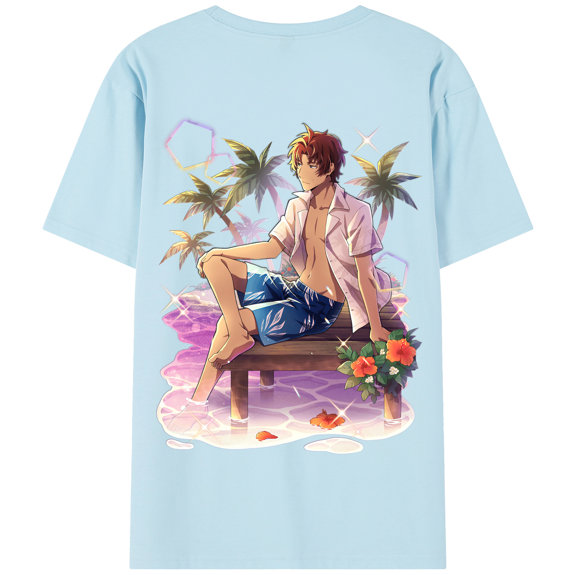 （画像用） 文豪ストレイドッグス Bungo Stray Dogs 綿100％半袖Tシャツ（背面プリント）